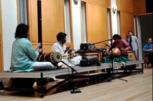 Photo of Prasant performing a Carnatic concert